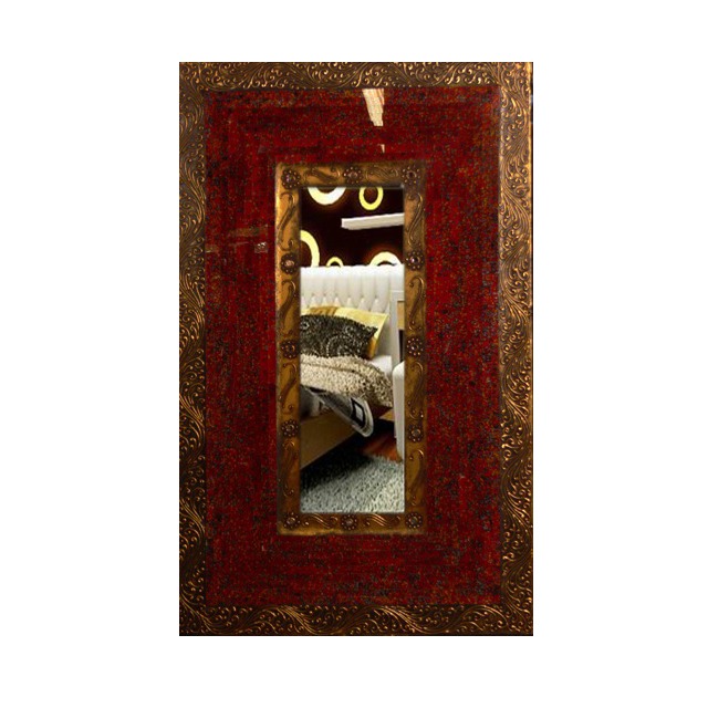 81575 MIRROR RED & GOLD RECT (60x100 cm)