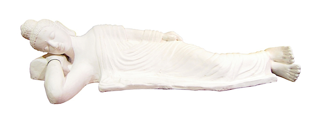82138W Buddha Lying (White) 120cm