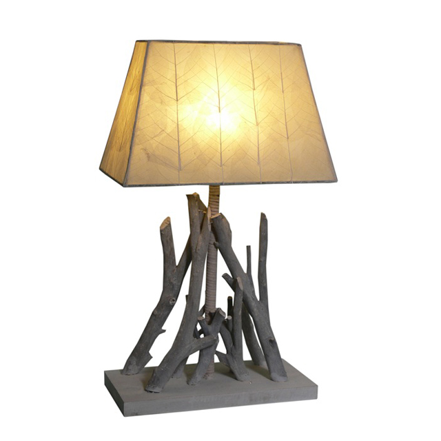 HLN09 Lamp Trapezium Wood (32x25x60 cm)