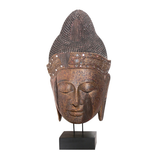 HWP047 Buddha Head Gold 29x15x60cm