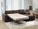 Sofa Bed Fabric - Sofa bed (open) brown fabric