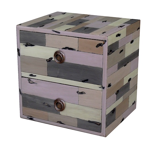 PLY45G Cube 2 Drawers (Grey) 40x34x40cm