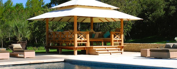Maison Chic Gazebo is using solid wood and bamboo wood for its main material...