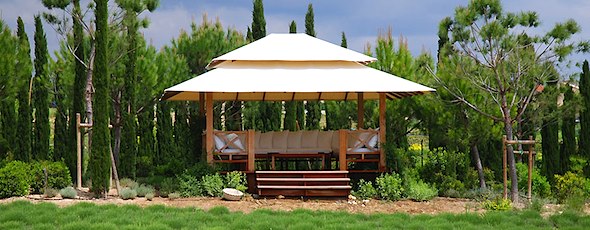 Maison Chic Gazebo is using solid wood and bamboo wood for its main material...